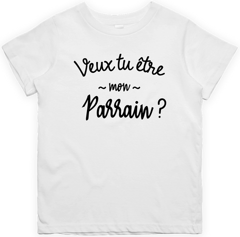 T shirt enfant Veux tu être mon parrain