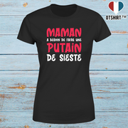T shirt femme maman a besoin d'une sieste
