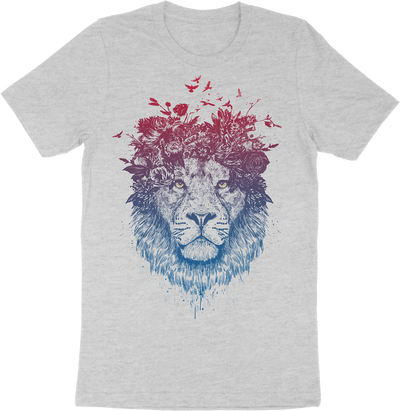 T shirt homme BIO Balázs Solti floral lion