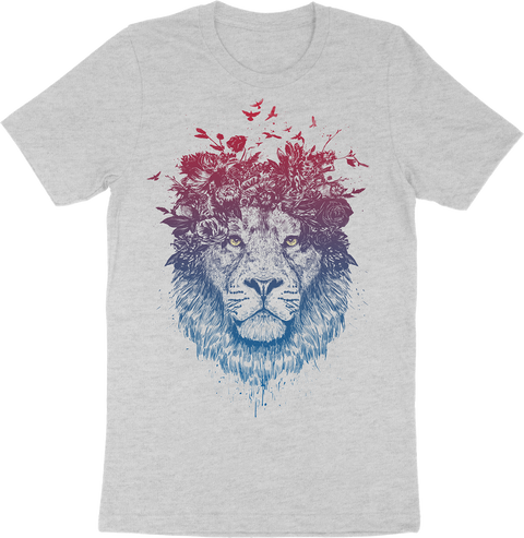 T shirt homme BIO Balázs Solti floral lion