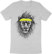 T shirt homme BIO Balázs Solti hipster lion