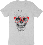 T shirt homme BIO Balázs Solti skull with red glasses