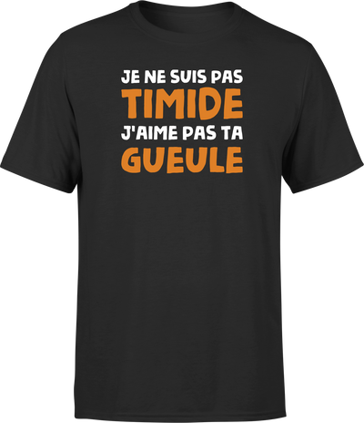 T shirt homme je ne suis pas timide