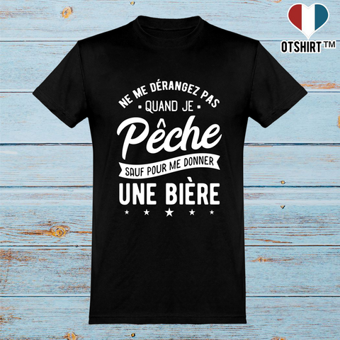 T shirt homme ne me dérangez pas pêche