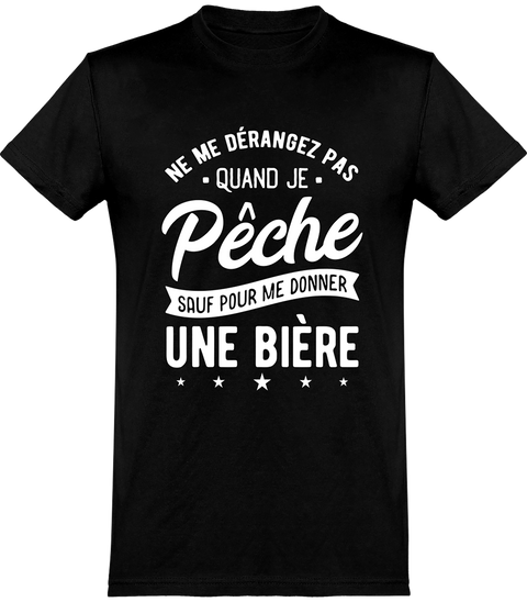 T shirt homme ne me dérangez pas pêche