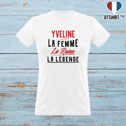 T shirt femme yveline la femme la reine la légende