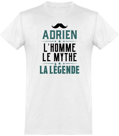  T shirt homme adrien l'homme le mythe la légende