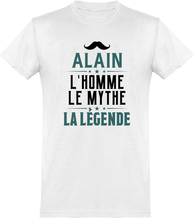  T shirt homme alain l'homme le mythe la légende