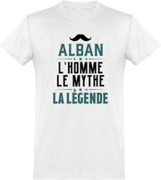  T shirt homme alban l'homme le mythe la légende