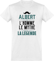  T shirt homme albert l'homme le mythe la légende