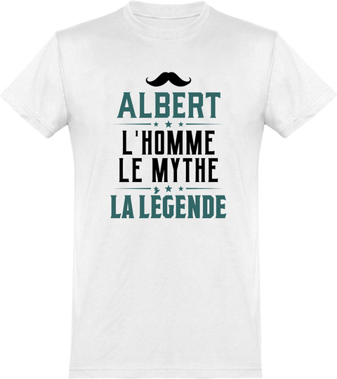  T shirt homme albert l'homme le mythe la légende