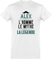  T shirt homme alex l'homme le mythe la légende
