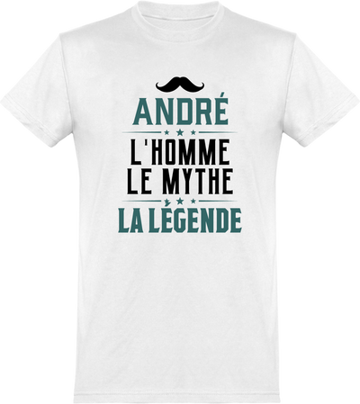  T shirt homme andré l'homme le mythe la légende