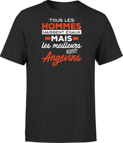 T shirt homme Les meilleurs sont angevins