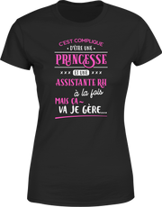 T shirt femme princesse et assistante rh