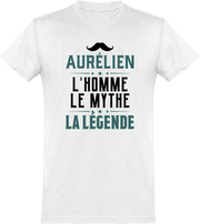  T shirt homme aurélien l'homme le mythe la légende