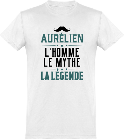  T shirt homme aurélien l'homme le mythe la légende