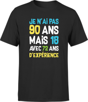 T shirt homme je n'ai pas 90 ans