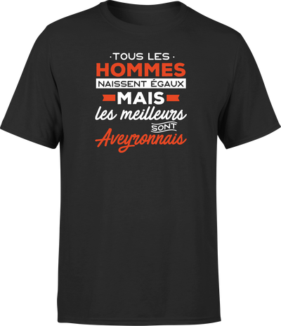 T shirt homme Les meilleurs sont aveyronnais