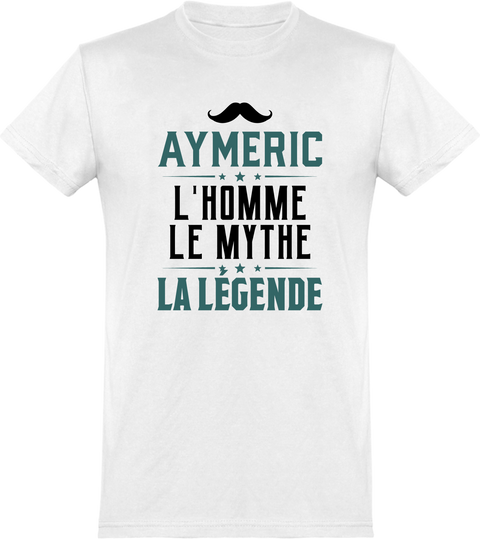  T shirt homme aymeric l'homme le mythe la légende
