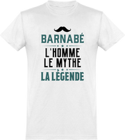 T shirt homme barnabé l'homme le mythe la légende