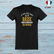  T shirt homme jouer de la basse et ignorer le monde
