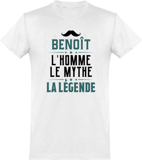  T shirt homme benoît l'homme le mythe la légende