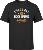 T shirt homme j peux pas bichon maltais