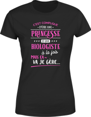 T shirt femme princesse et biologiste