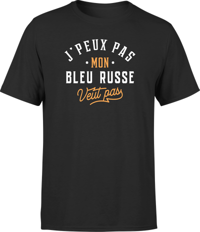 T shirt homme j peux pas bleu russe