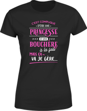 T shirt femme princesse et bouchère