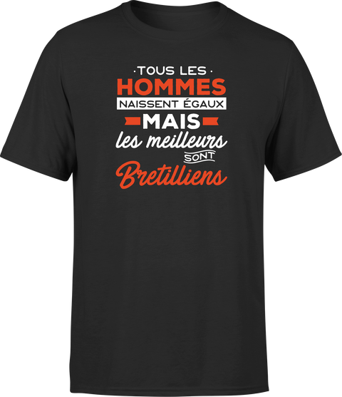 T shirt homme Les meilleurs sont bretilliens