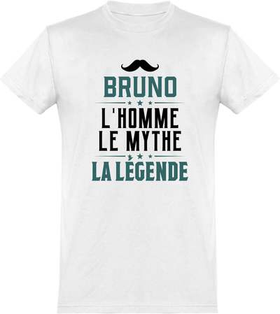  T shirt homme bruno l'homme le mythe la légende