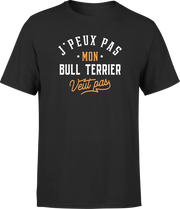 T shirt homme j peux pas bull terrier