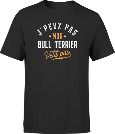 T shirt homme j peux pas bull terrier