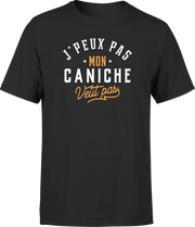 T shirt homme j peux pas caniche