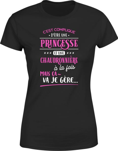 T shirt femme princesse et chaudronniere