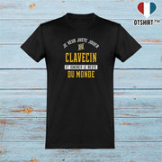  T shirt homme jouer du clavecin et ignorer le monde