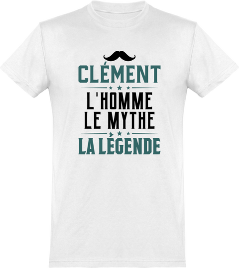  T shirt homme clément l'homme le mythe la légende