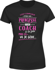 T shirt femme princesse et coach