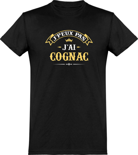  T shirt homme j'peux pas j'ai cognac