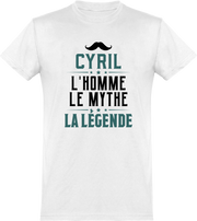  T shirt homme cyril l'homme le mythe la légende