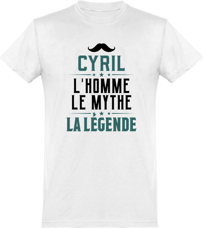  T shirt homme cyril l'homme le mythe la légende