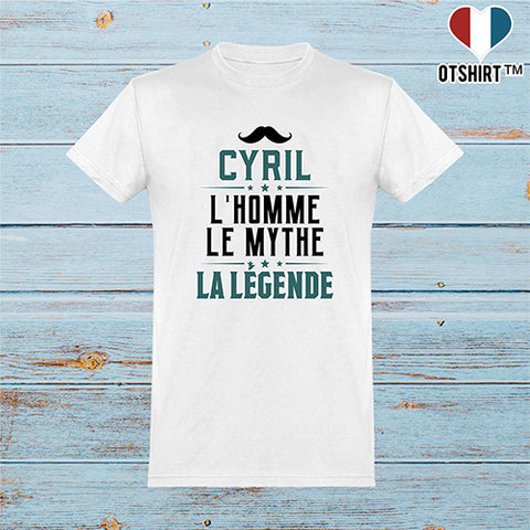  T shirt homme cyril l'homme le mythe la légende