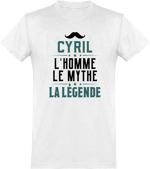  T shirt homme cyril l'homme le mythe la légende