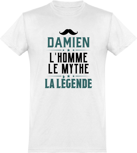  T shirt homme damien l'homme le mythe la légende