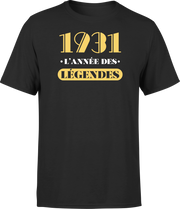T shirt homme 1931 l'année des légendes