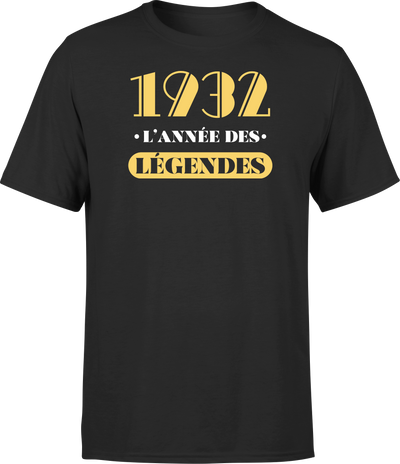 T shirt homme 1932 l'année des légendes