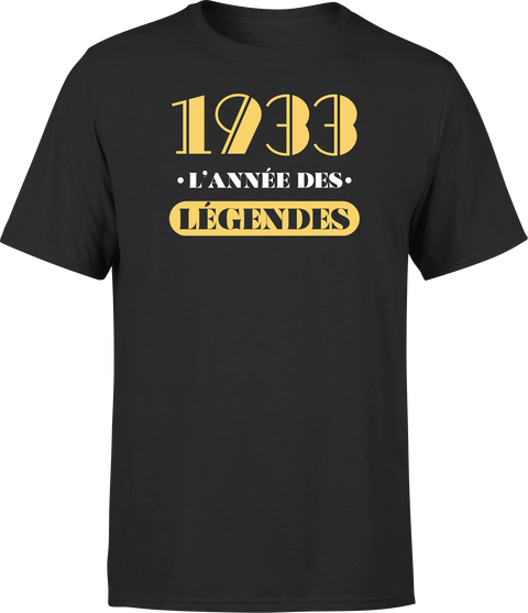 T shirt homme 1933 l'année des légendes