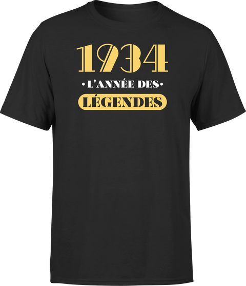 T shirt homme 1934 l'année des légendes